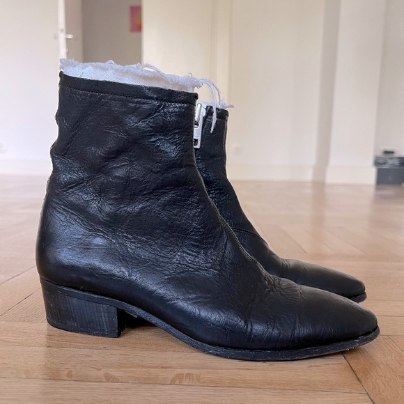 Zadig & Voltaire Black Ankle Zip Up Booties - Picture 1 of 11